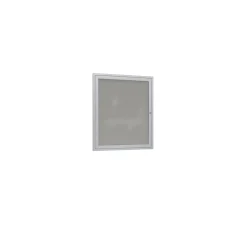Ghent 1 Door Enclosed Vinyl Bulletin Board with Satin Frame, 2x3