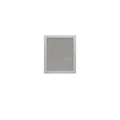 Ghent 1 Door Enclosed Vinyl Bulletin Board with Satin Frame, 2x3