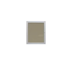 Ghent 1 Door Enclosed Vinyl Bulletin Board with Satin Frame, 2x3