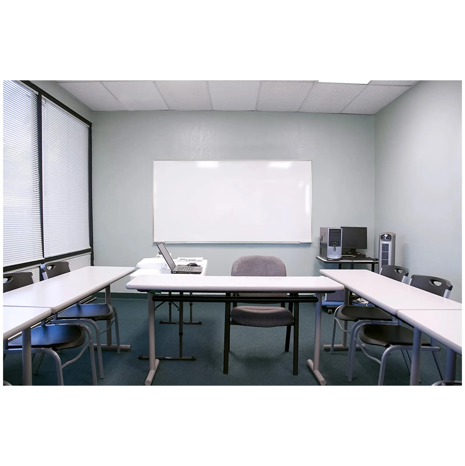 Ghent Magnetic Porcelain Whiteboard with Aluminum Frame, 10x4