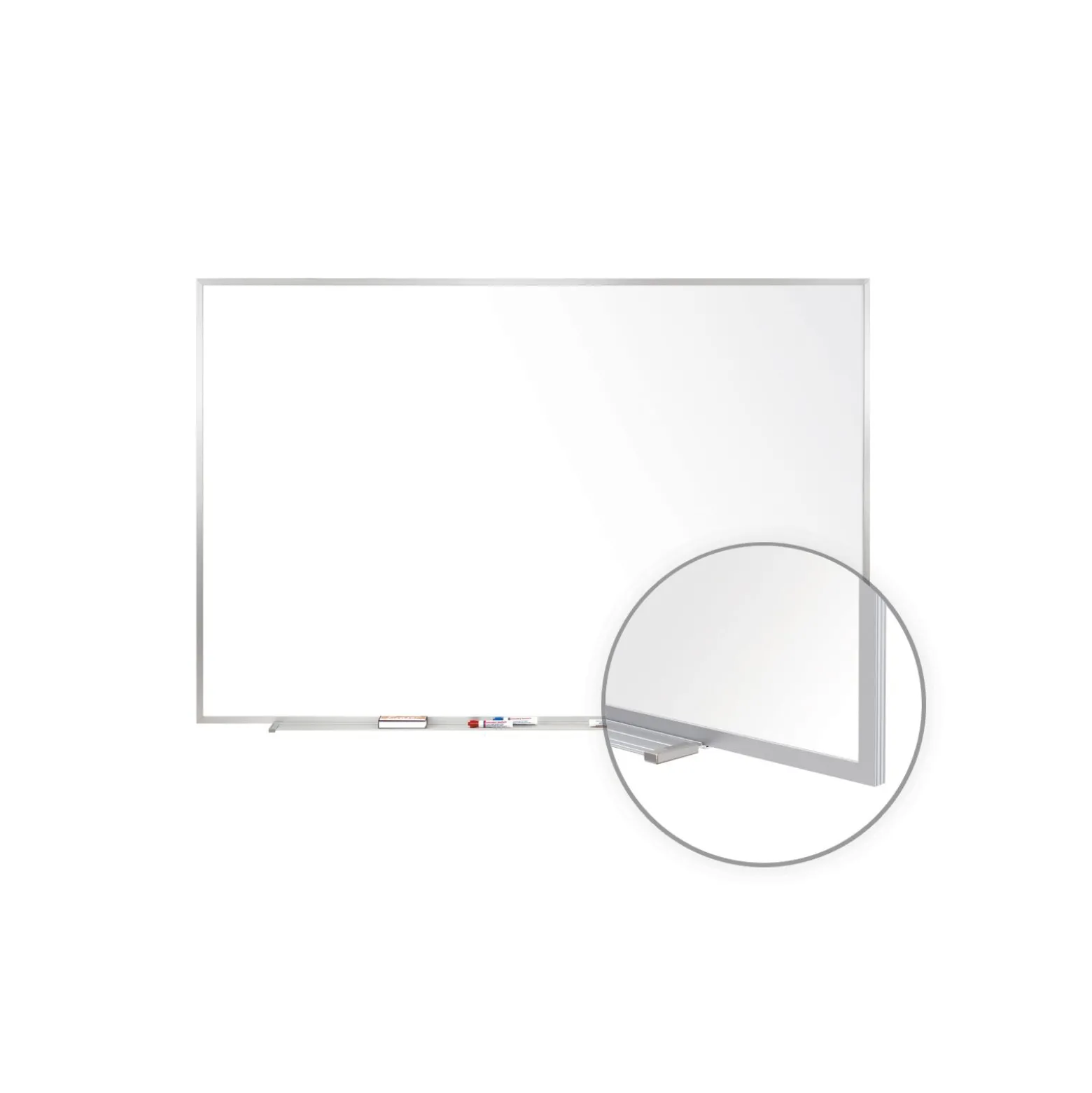 Ghent Magnetic Porcelain Whiteboard with Aluminum Frame, 6x4
