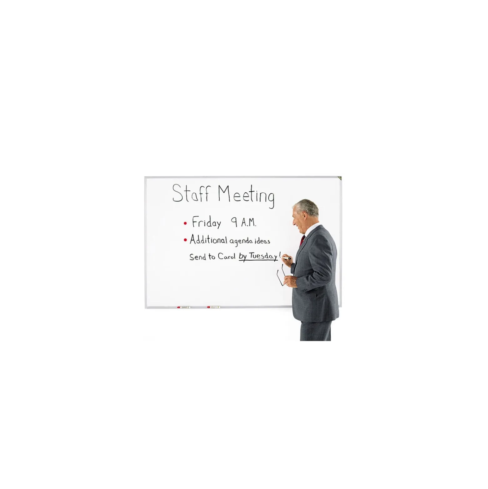 Ghent Magnetic Porcelain Whiteboard with Aluminum Frame, 6x4