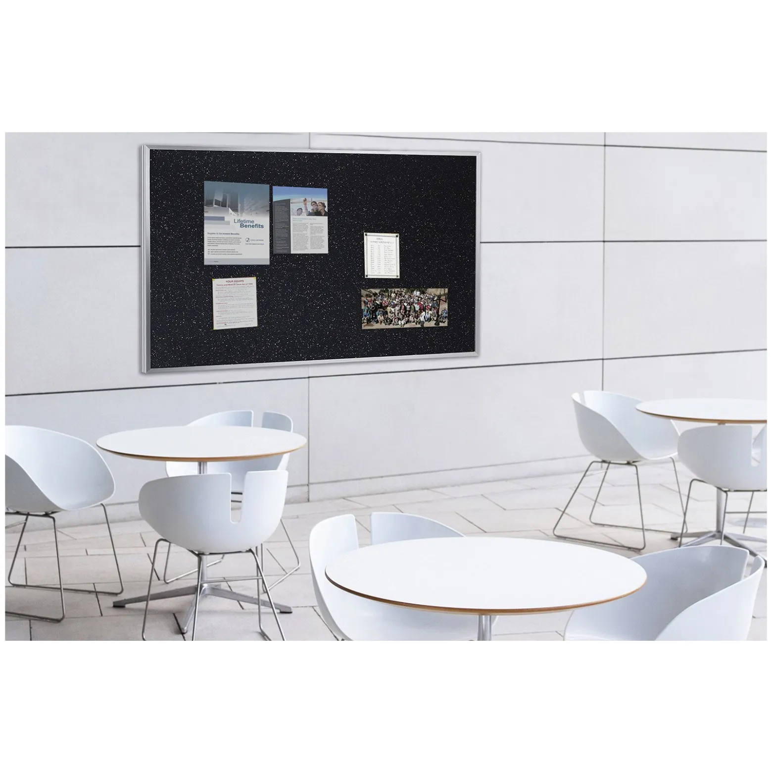 Ghent Recycled Bulletin Board with Aluminum Frame, 4x6