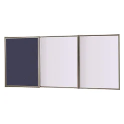 Ghent VisuALL PC Whiteboard Cabinet w/ Fabric Bulletin Board Doors