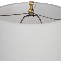 Gold Leaf Table Lamps, Set of Two