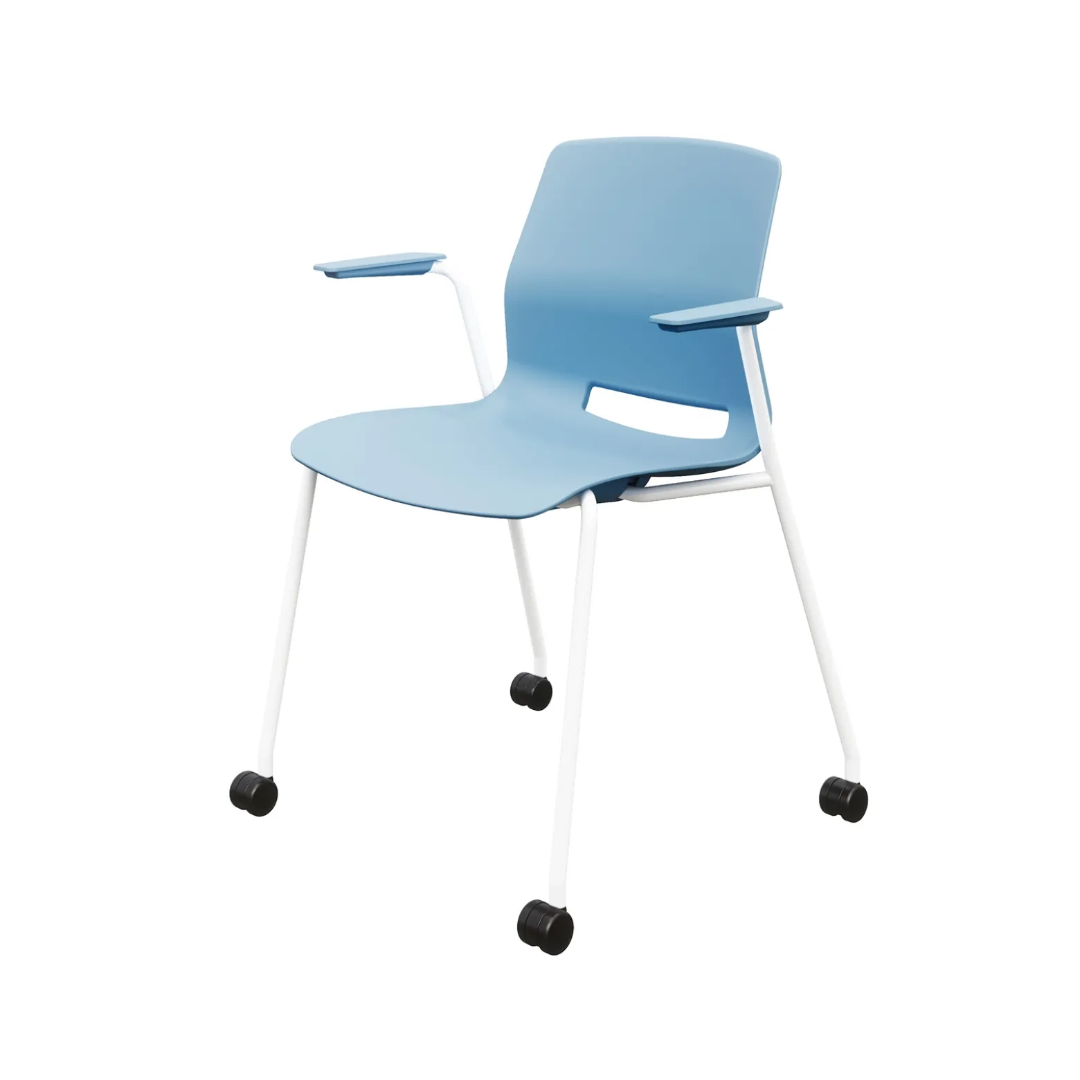 31"H Stack Chair, w/Casters