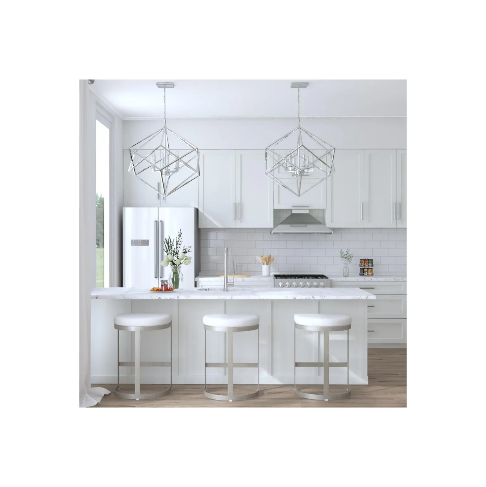 Half Moon Base Modern Counter Stool