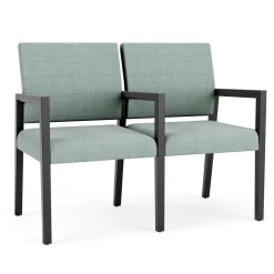 Hampton 2 Seat Sofa with Center Arms in Designer Upholstery