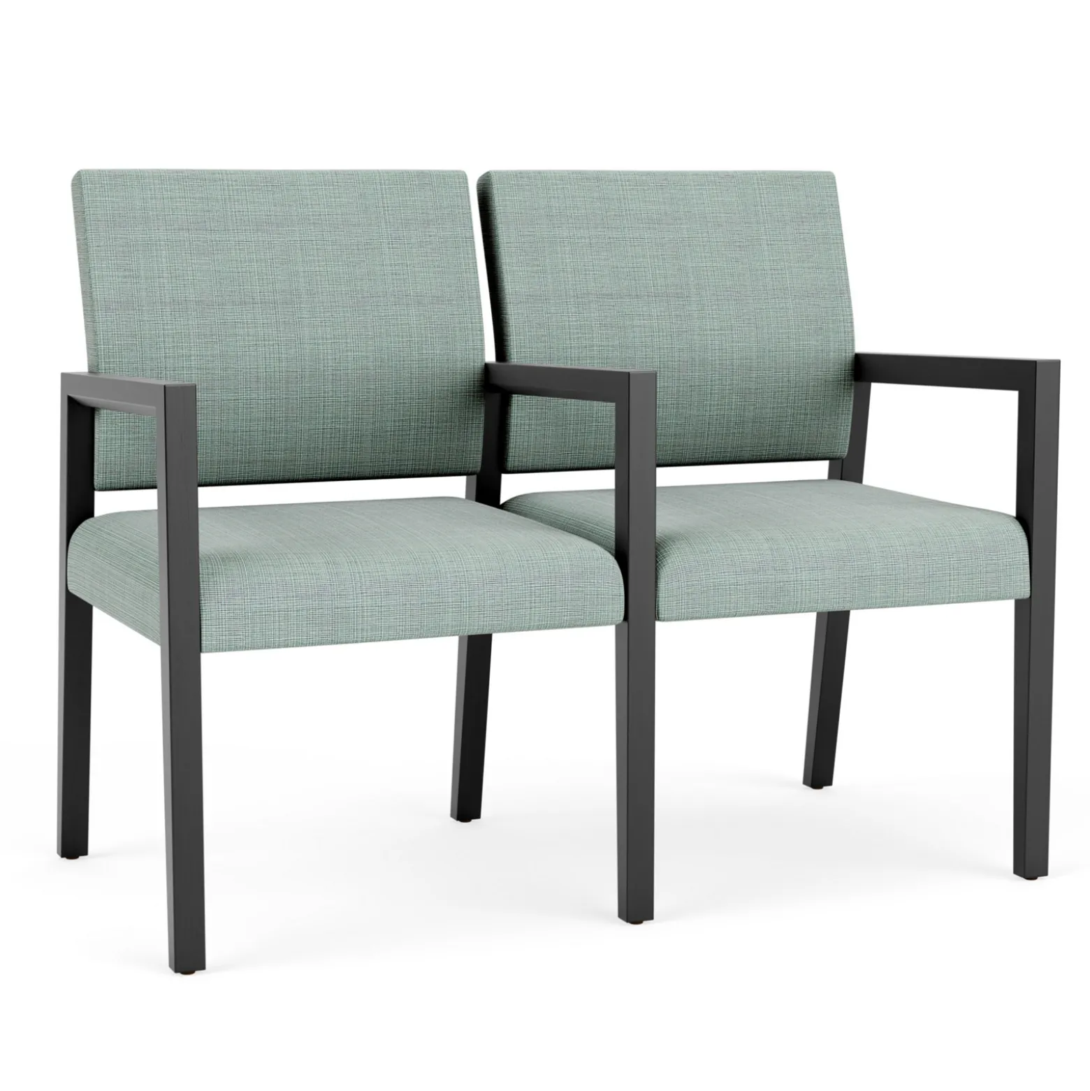 Hampton 2 Seat Sofa with Center Arms in Designer Upholstery