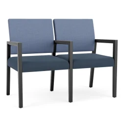 Hampton 2 Seat Sofa with Center Arms in Designer Upholstery