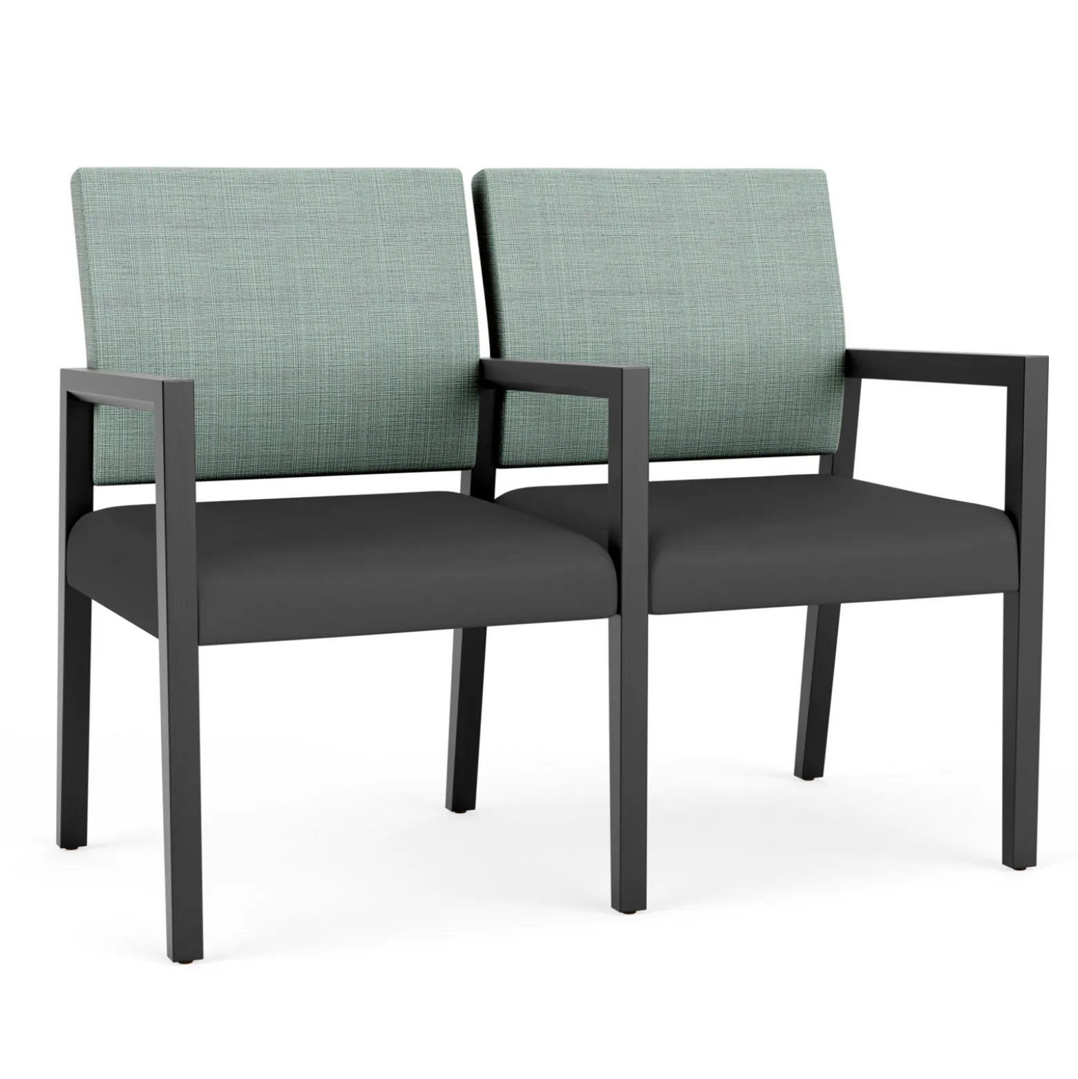 Hampton 2 Seat Sofa with Center Arms in Designer Upholstery