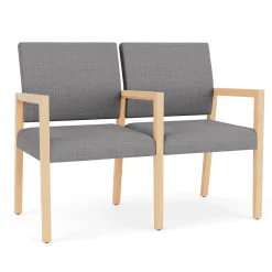Hampton 2 Seat Sofa with Center Arms in Designer Upholstery