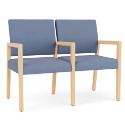 Hampton 2 Seat Sofa with Center Arms in Designer Upholstery