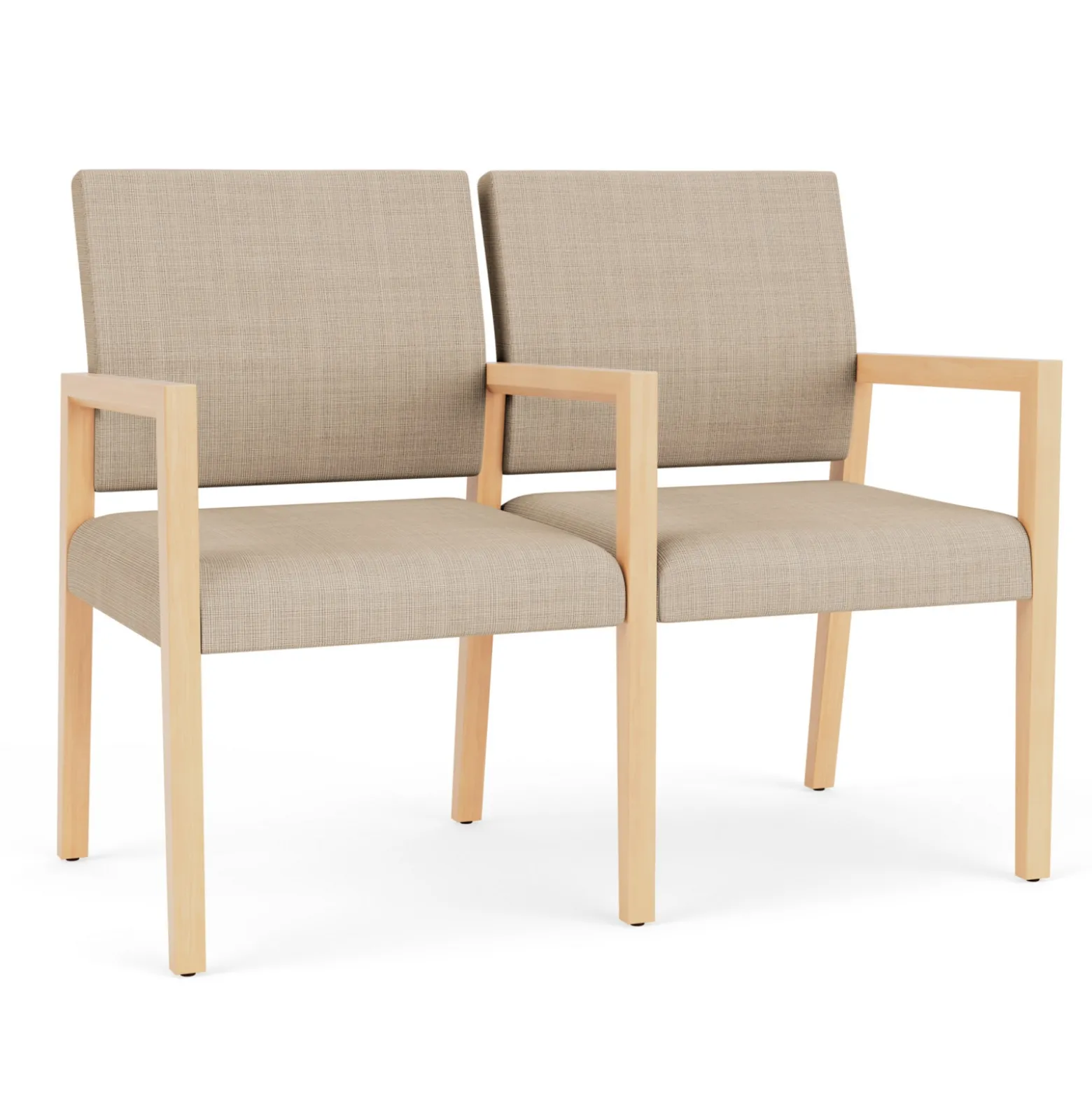Hampton 2 Seat Sofa with Center Arms in Designer Upholstery