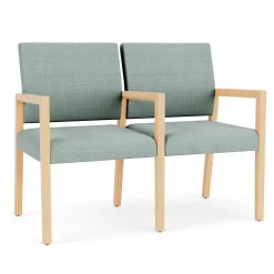 Hampton 2 Seat Sofa with Center Arms in Designer Upholstery