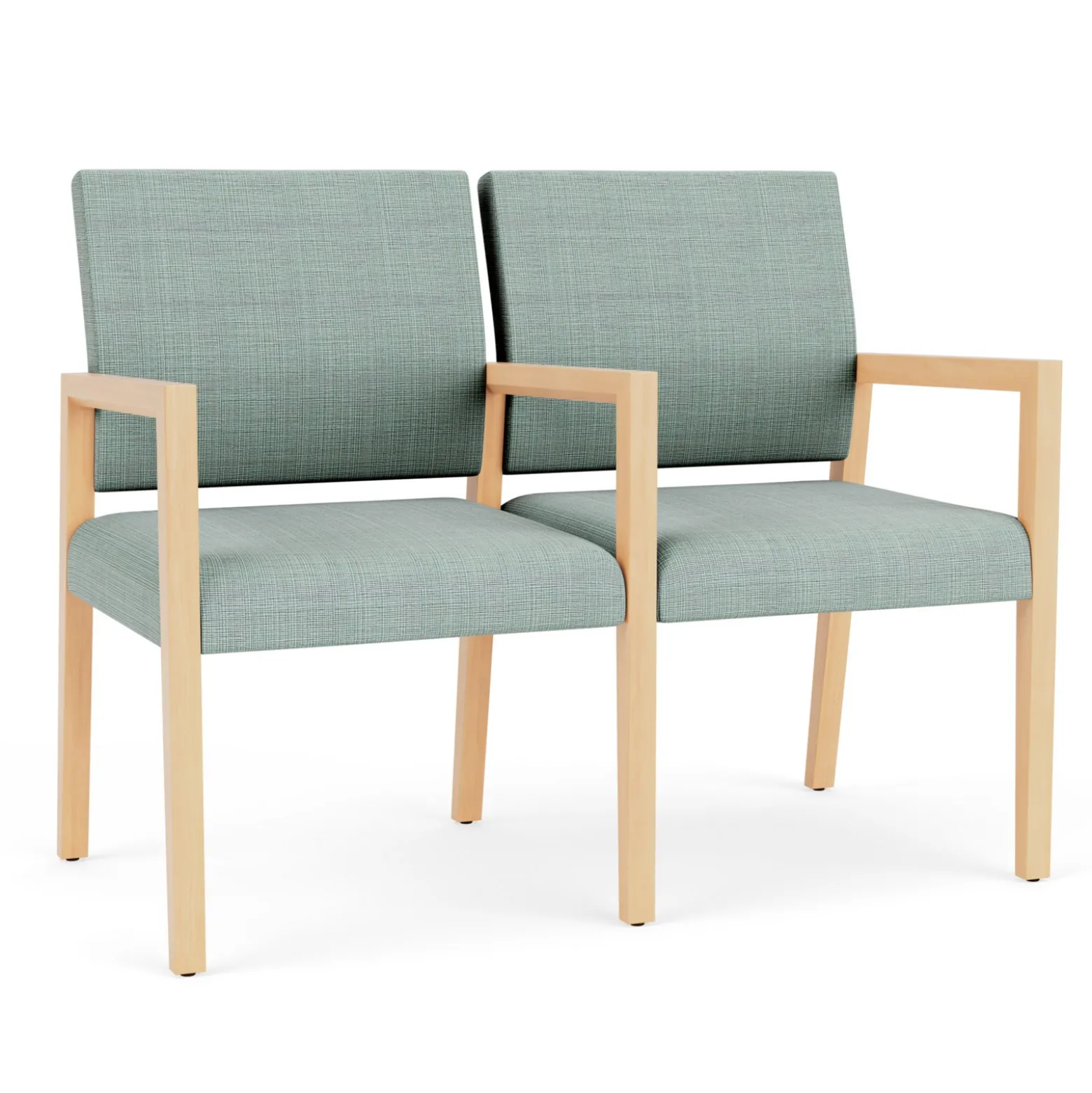 Hampton 2 Seat Sofa with Center Arms in Designer Upholstery