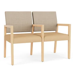 Hampton 2 Seat Sofa with Center Arms in Designer Upholstery