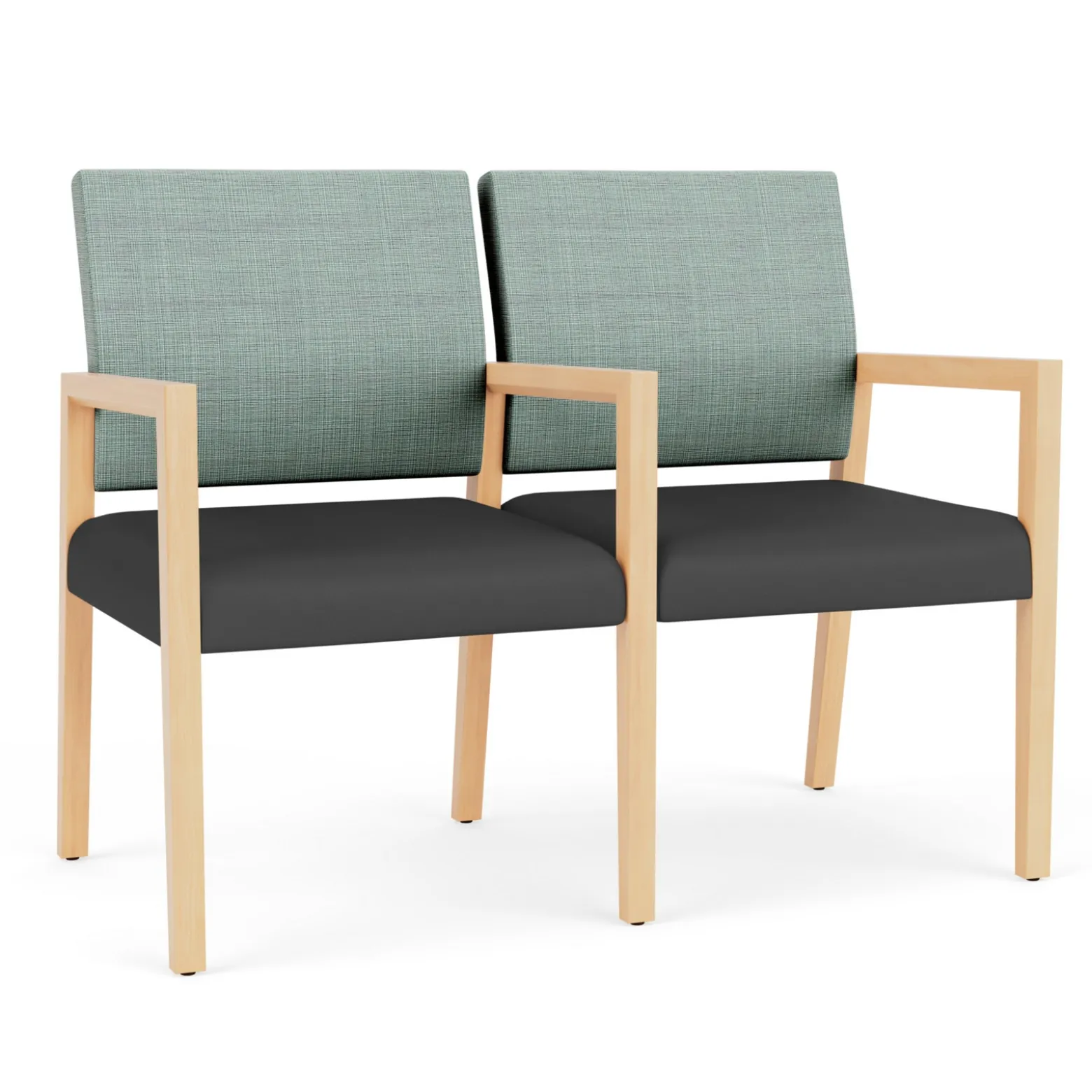 Hampton 2 Seat Sofa with Center Arms in Designer Upholstery