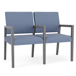 Hampton 2 Seat Sofa with Center Arms in Designer Upholstery