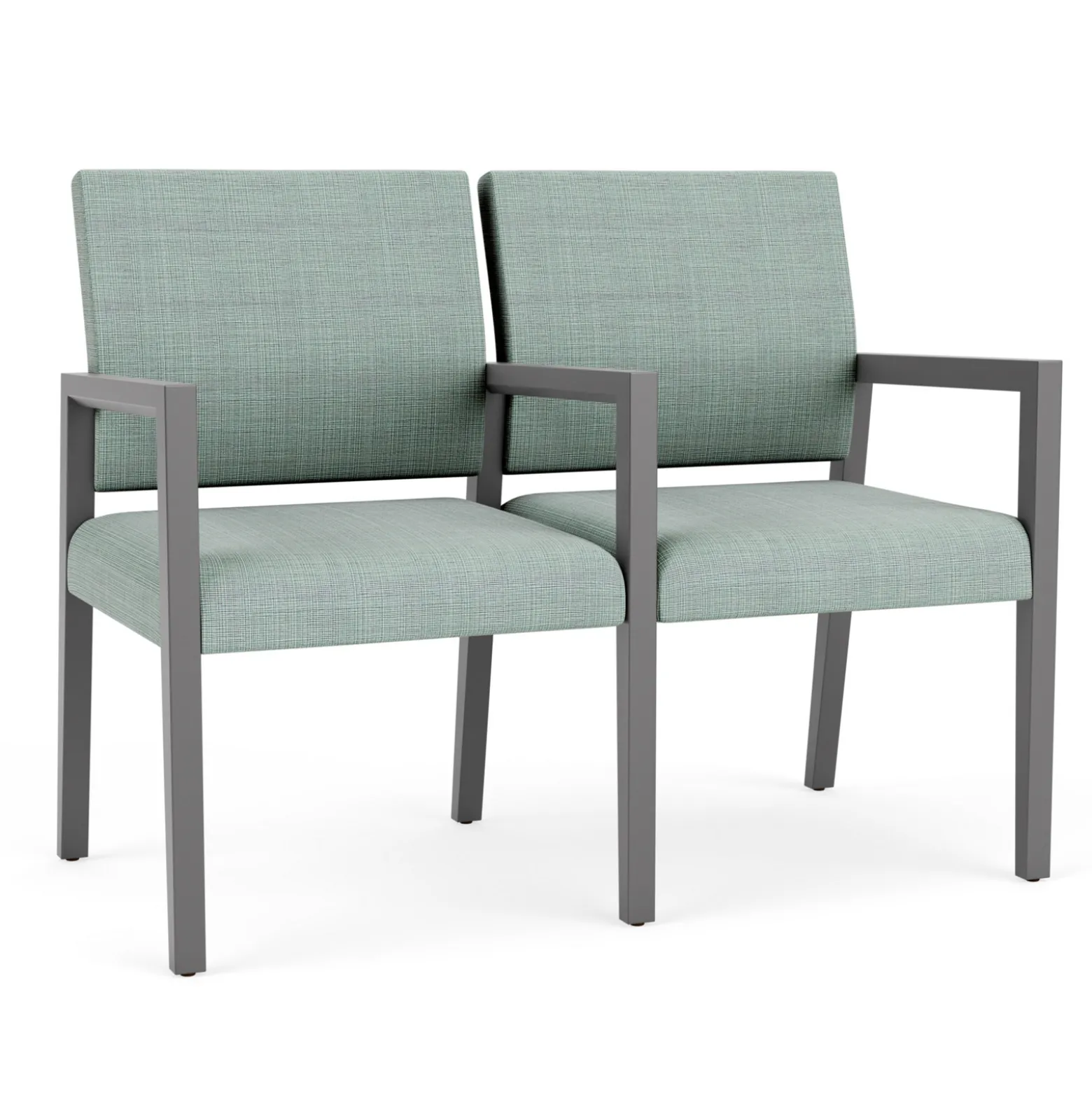 Hampton 2 Seat Sofa with Center Arms in Designer Upholstery