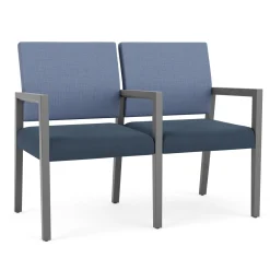 Hampton 2 Seat Sofa with Center Arms in Designer Upholstery