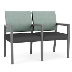 Hampton 2 Seat Sofa with Center Arms in Designer Upholstery