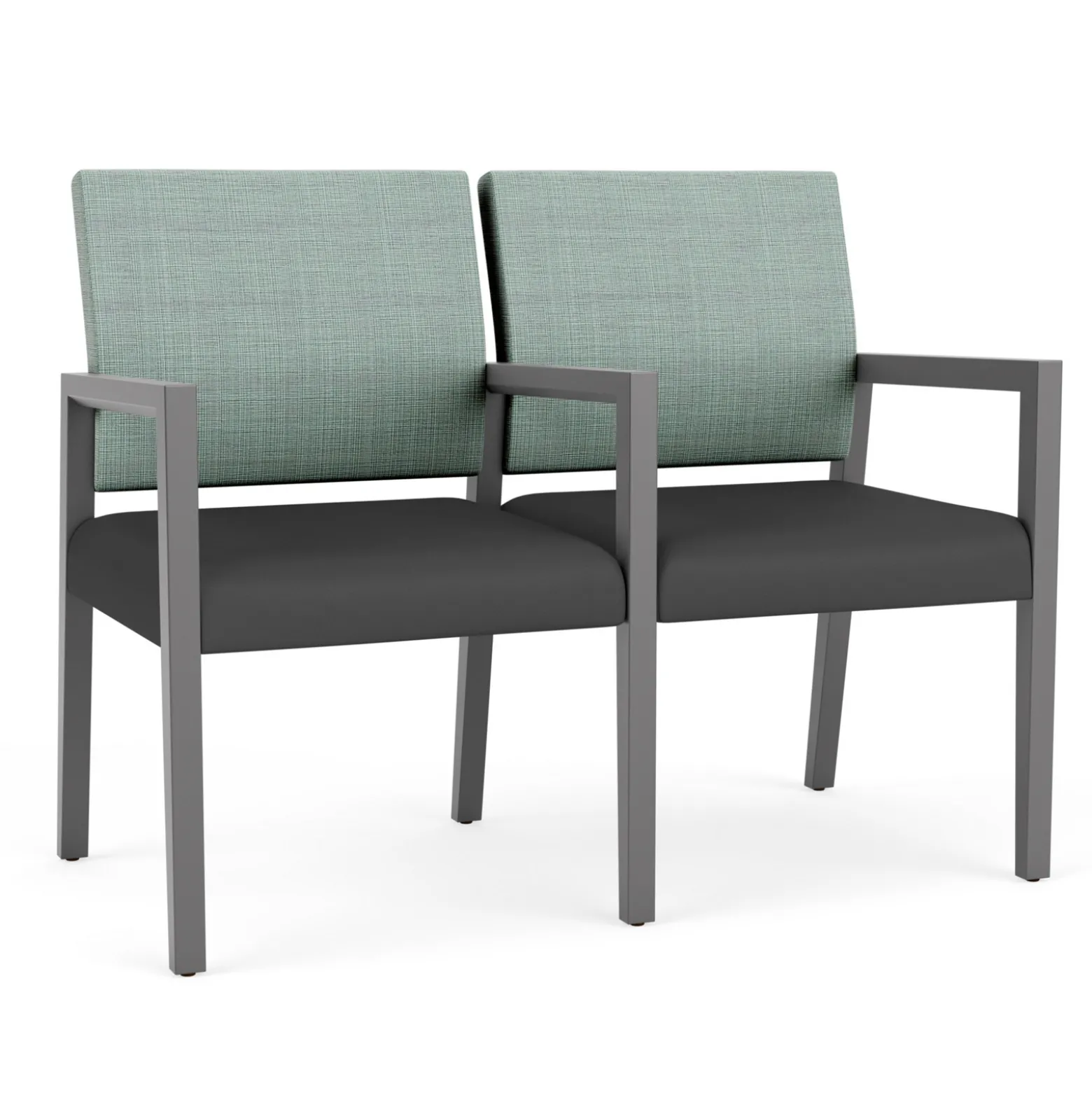 Hampton 2 Seat Sofa with Center Arms in Designer Upholstery
