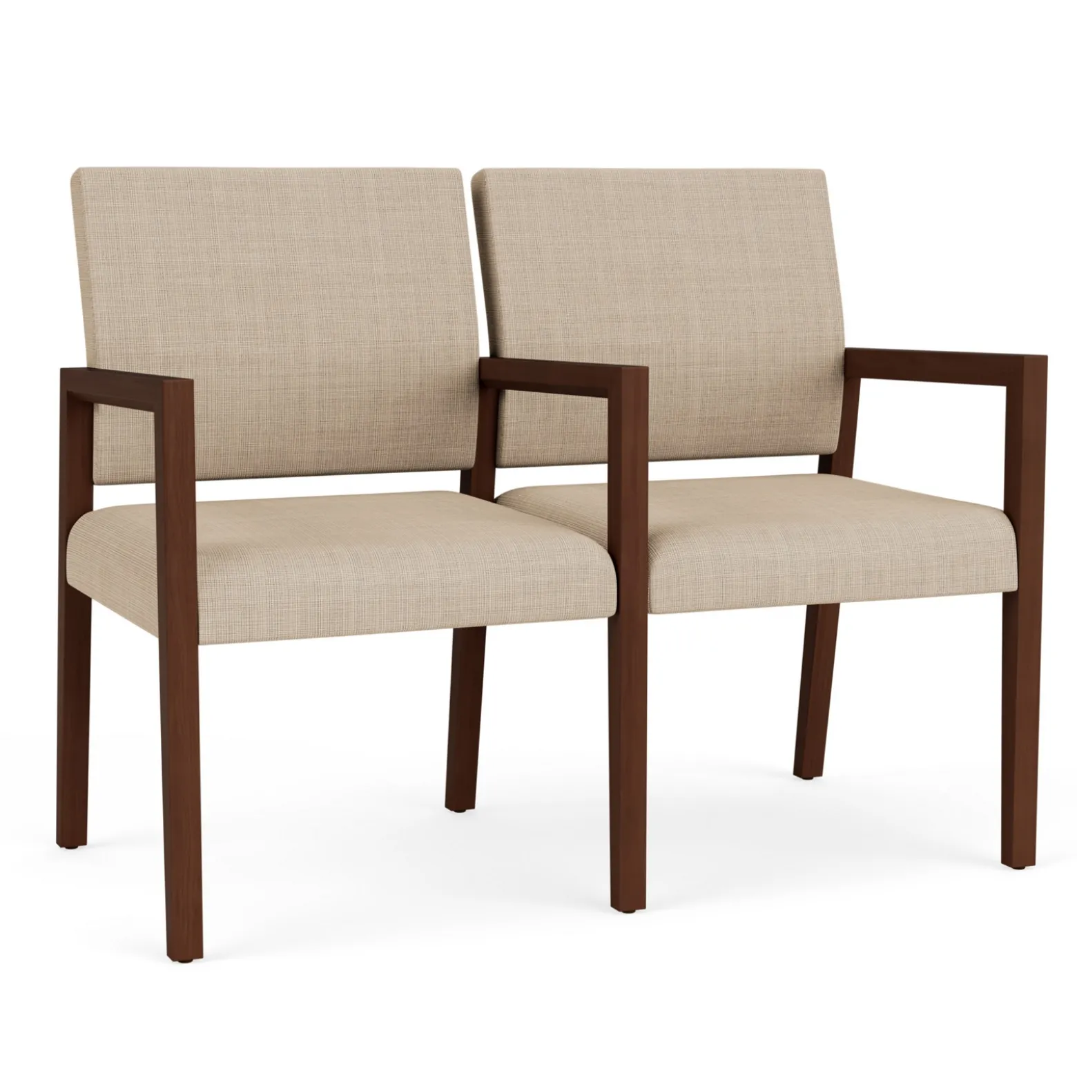 Hampton 2 Seat Sofa with Center Arms in Designer Upholstery