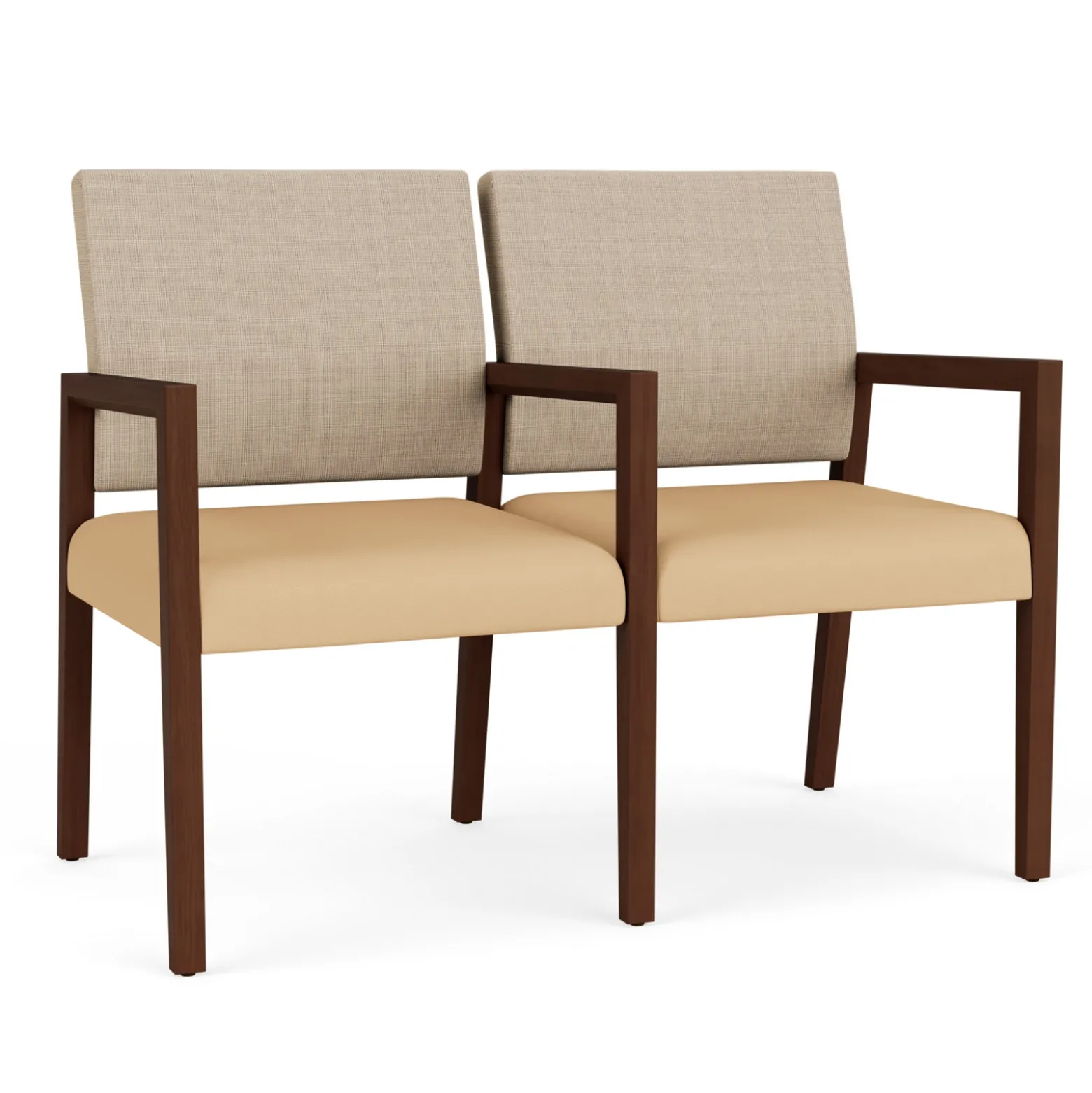 Hampton 2 Seat Sofa with Center Arms in Designer Upholstery