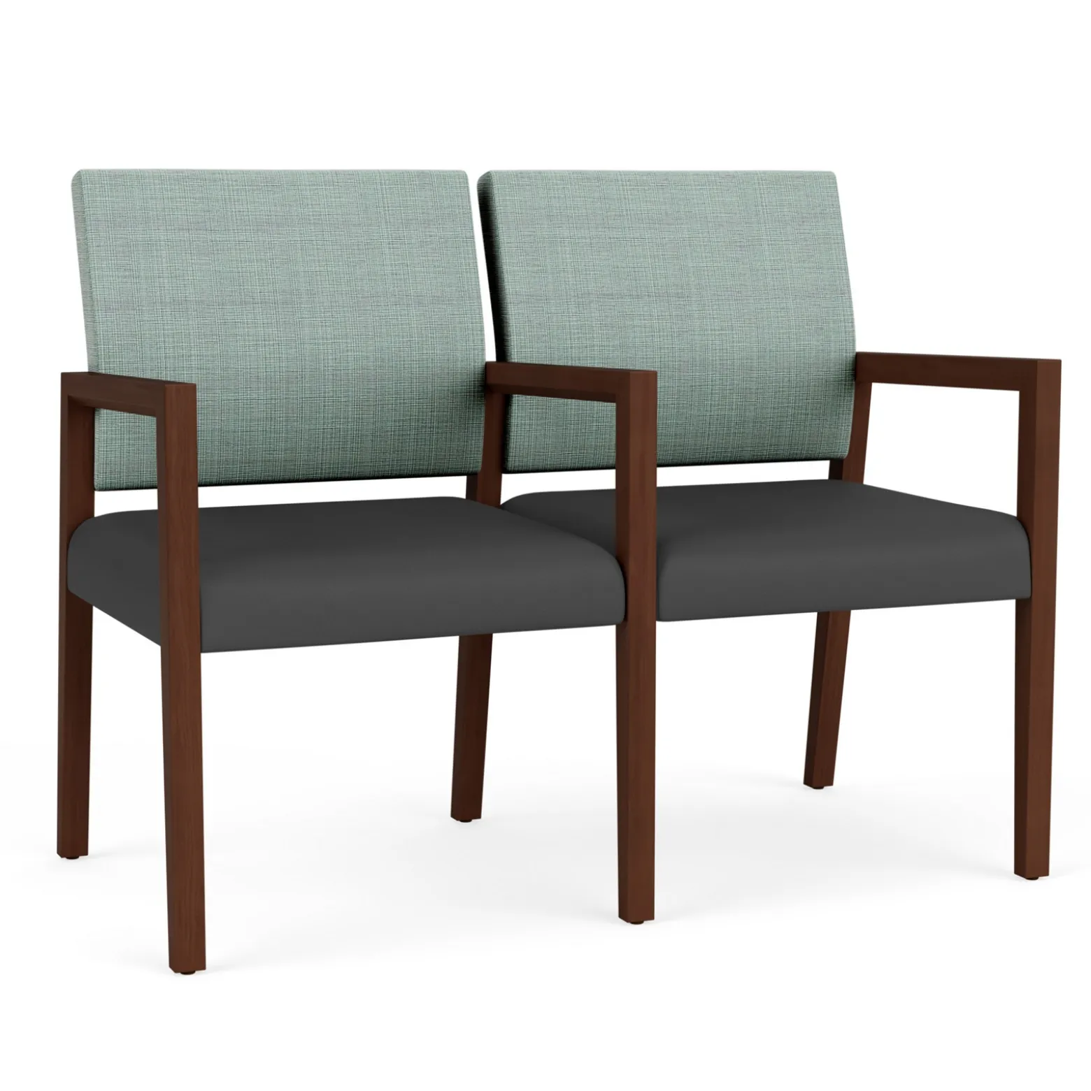 Hampton 2 Seat Sofa with Center Arms in Designer Upholstery