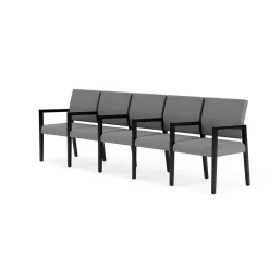 Hampton Five Seat Sofa with Center Arms in Designer Upholstery