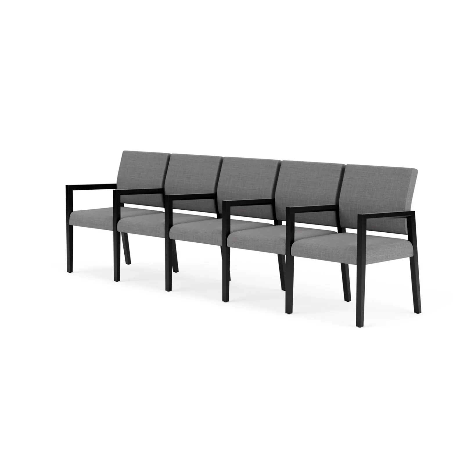 Hampton Five Seat Sofa with Center Arms in Designer Upholstery