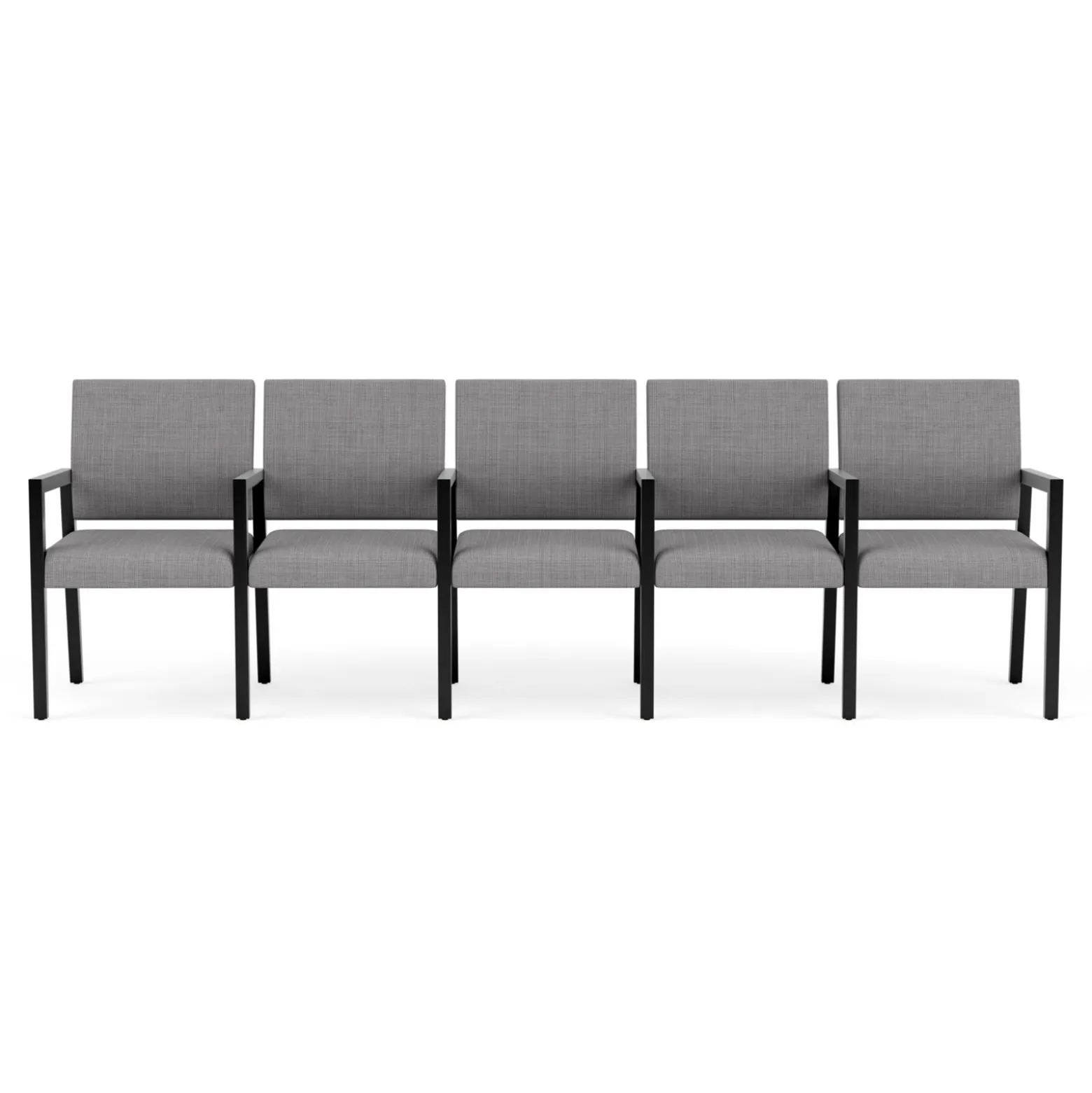 Hampton Five Seat Sofa with Center Arms in Designer Upholstery
