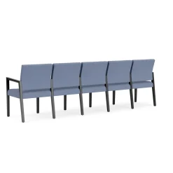 Hampton Five Seat Sofa with Center Arms in Designer Upholstery
