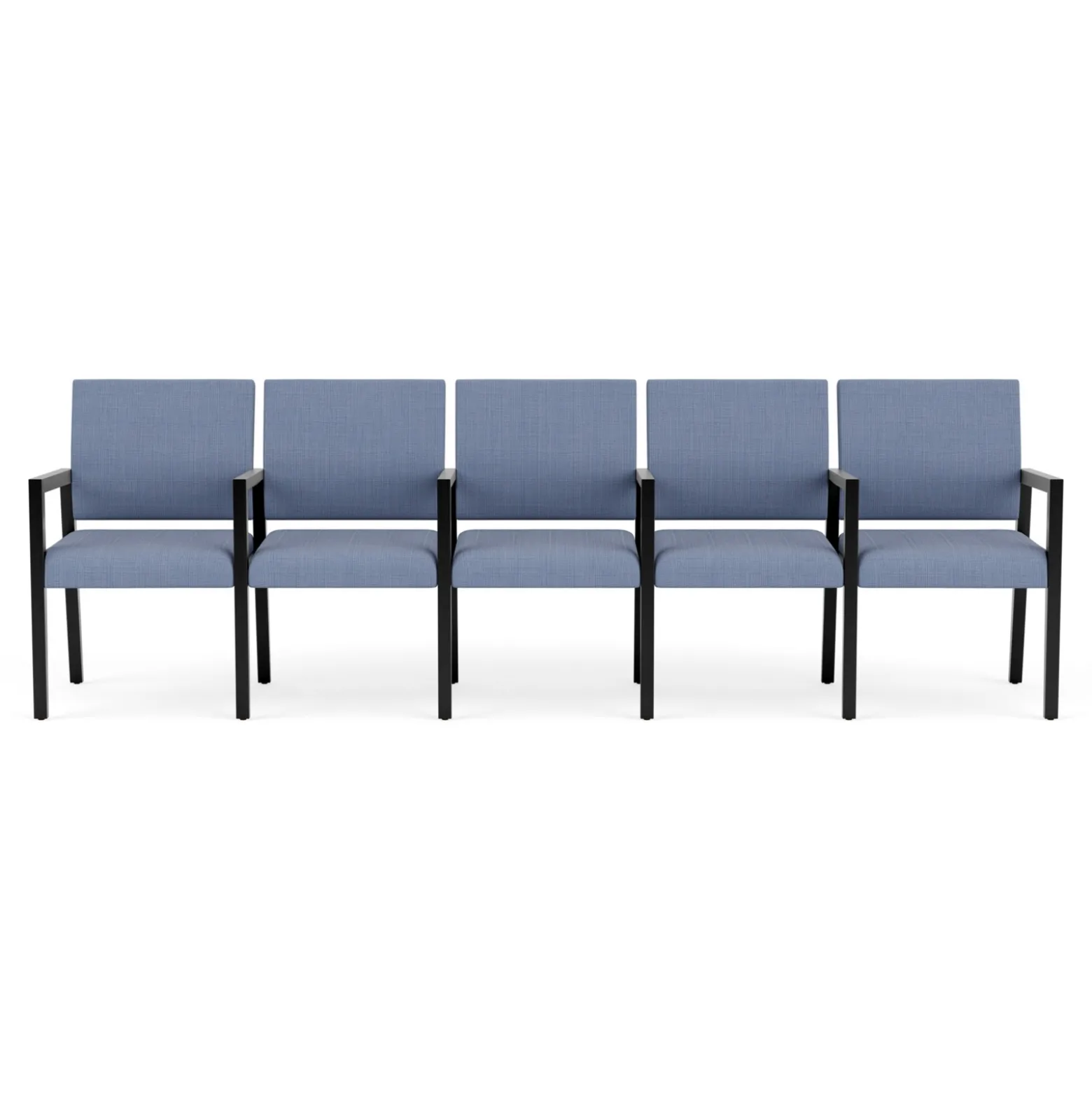 Hampton Five Seat Sofa with Center Arms in Designer Upholstery