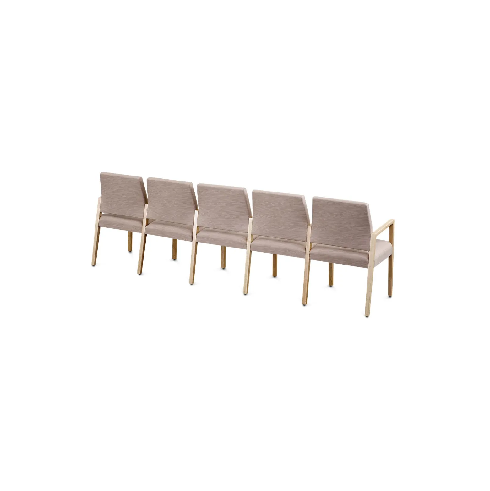 Hampton Five Seat Sofa with Center Arms in Designer Upholstery