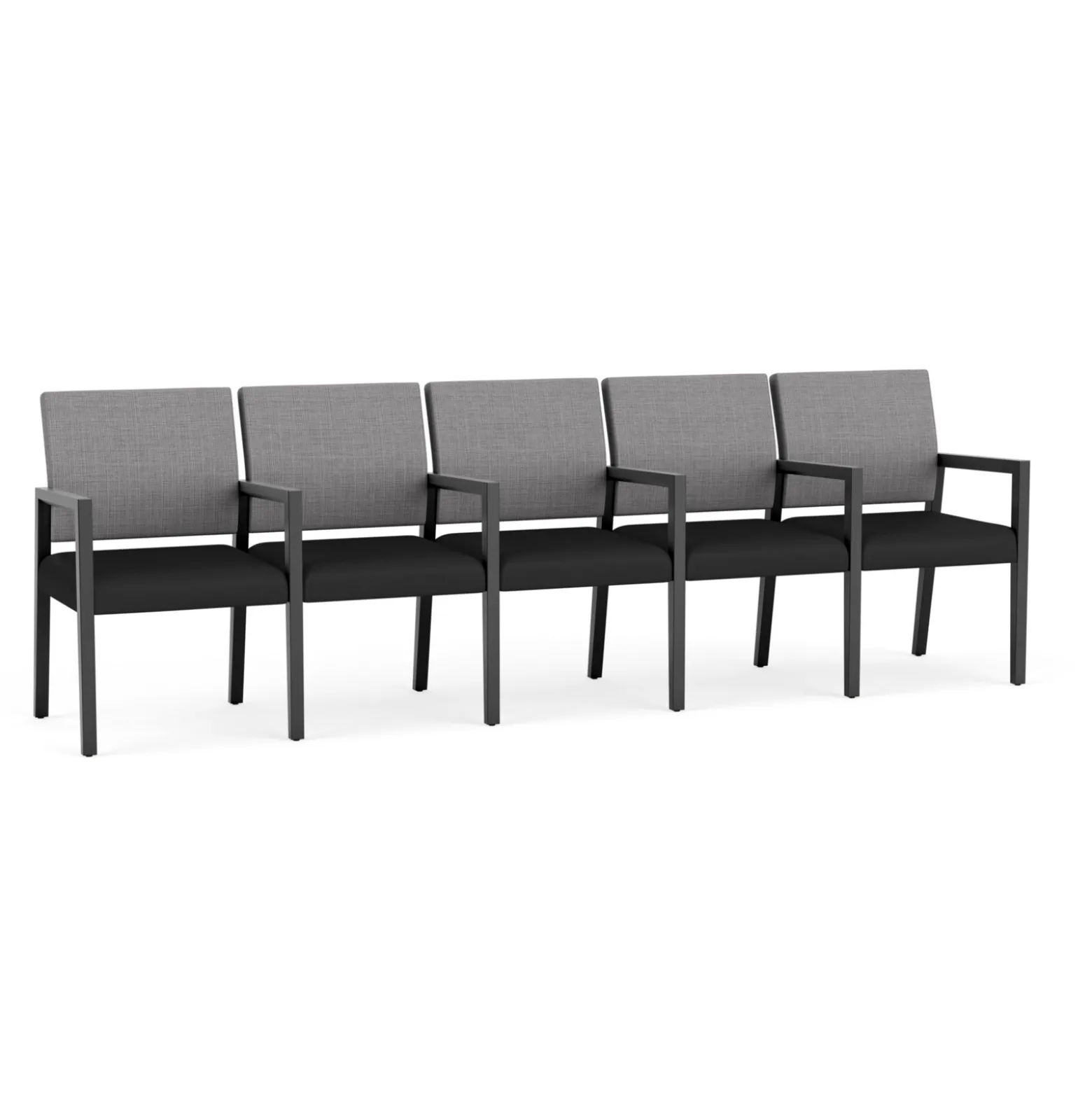 Hampton Five Seat Sofa with Center Arms in Designer Upholstery