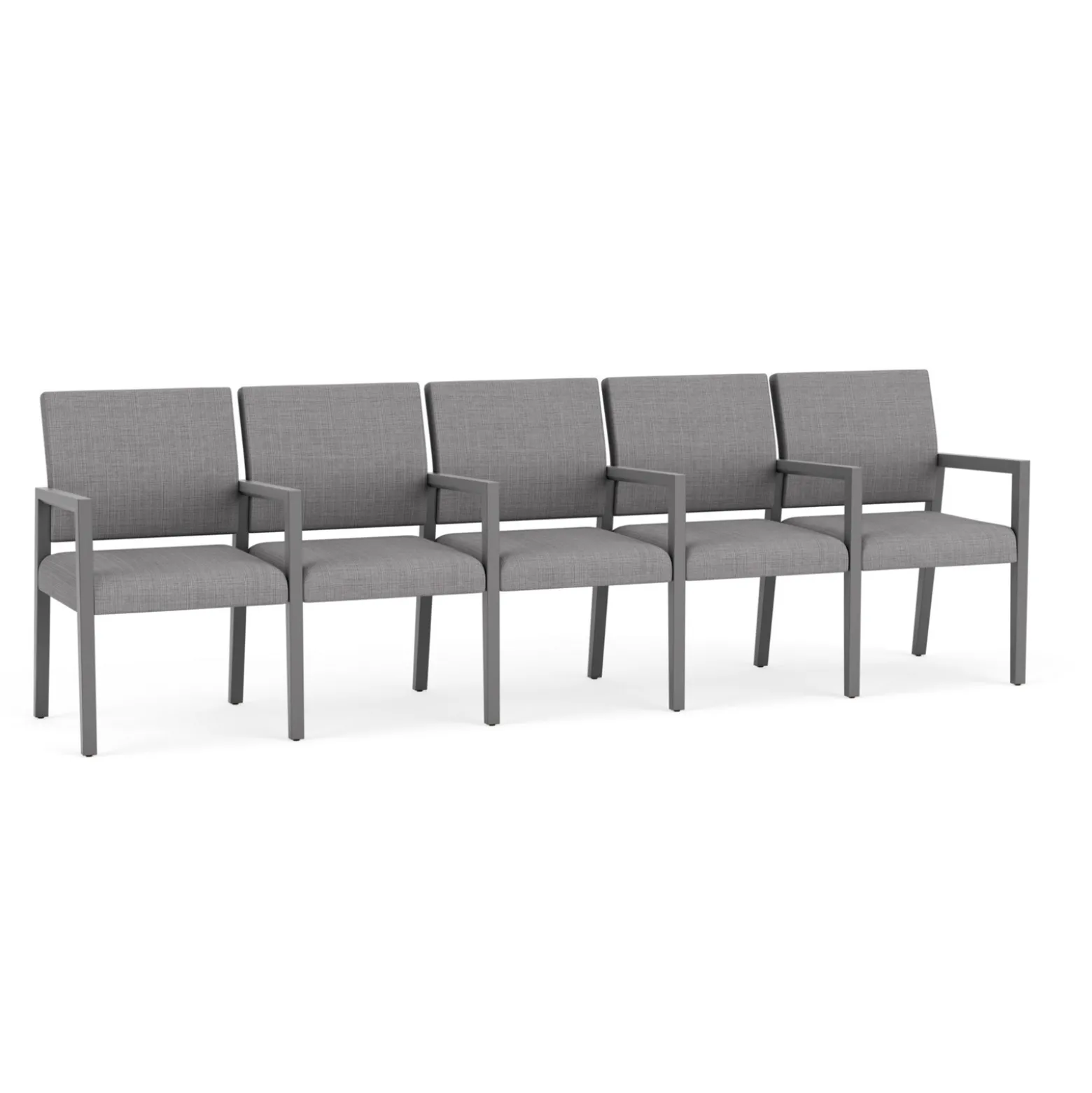 Hampton Five Seat Sofa with Center Arms in Designer Upholstery