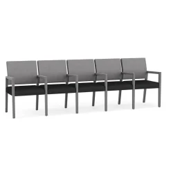 Hampton Five Seat Sofa with Center Arms in Designer Upholstery