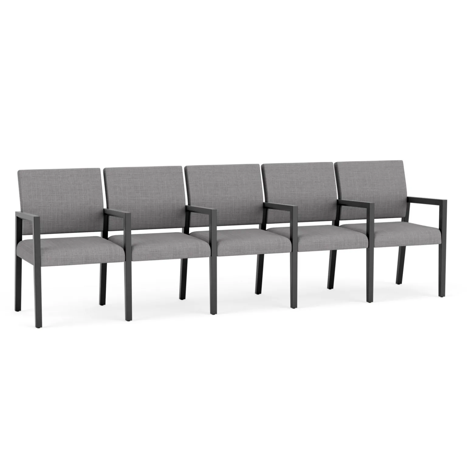 Hampton Five Seat Sofa with Center Arms in Designer Upholstery