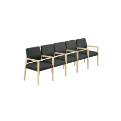 Hampton Five Seat Sofa with Center Arms in Standard Upholstery