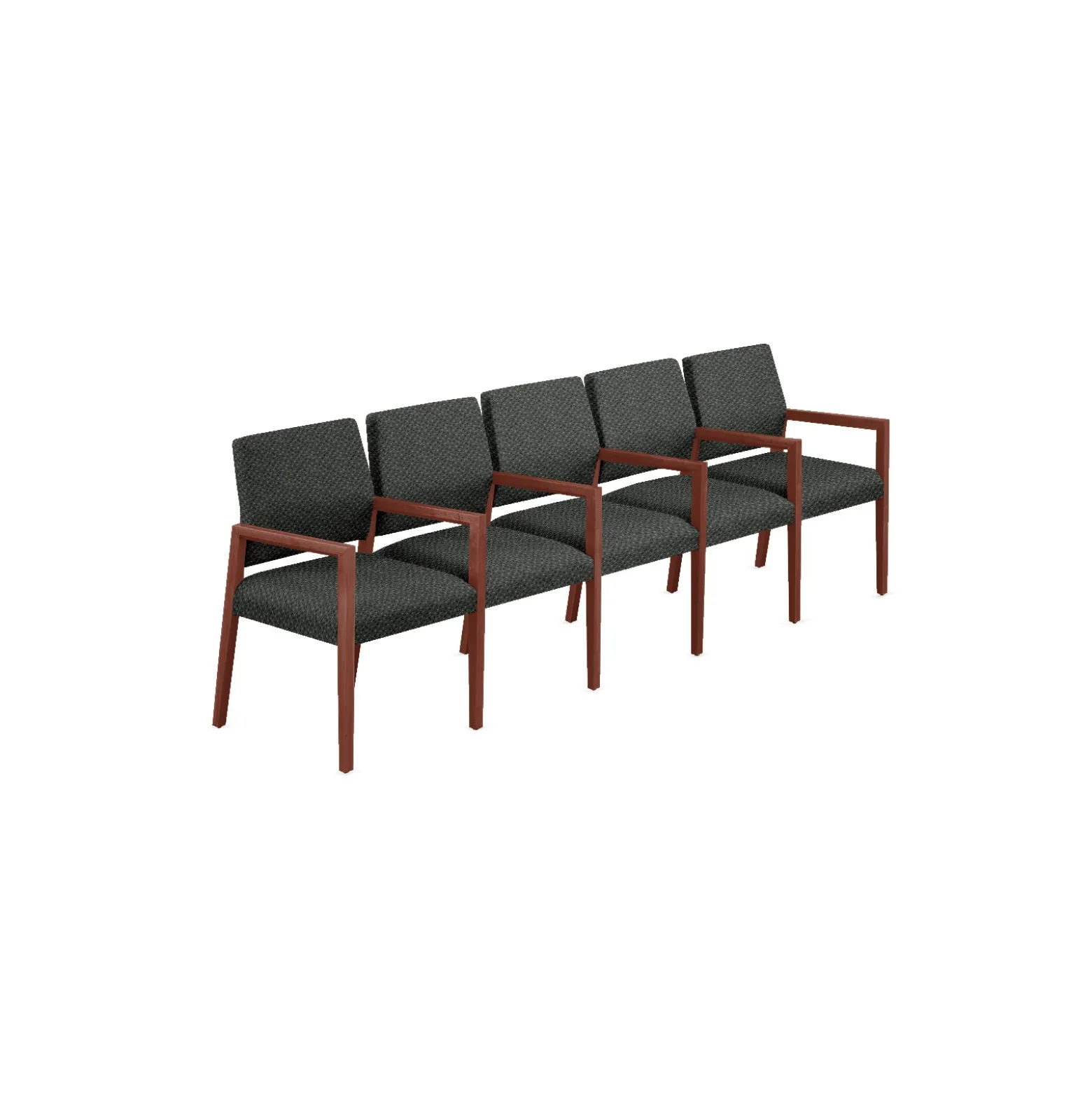 Hampton Five Seat Sofa with Center Arms in Standard Upholstery