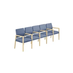 Hampton Five Seat Sofa with Center Arms in Standard Upholstery