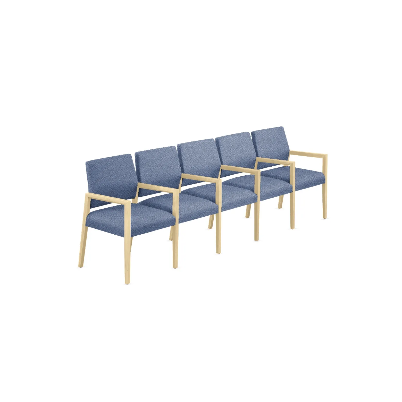 Hampton Five Seat Sofa with Center Arms in Standard Upholstery