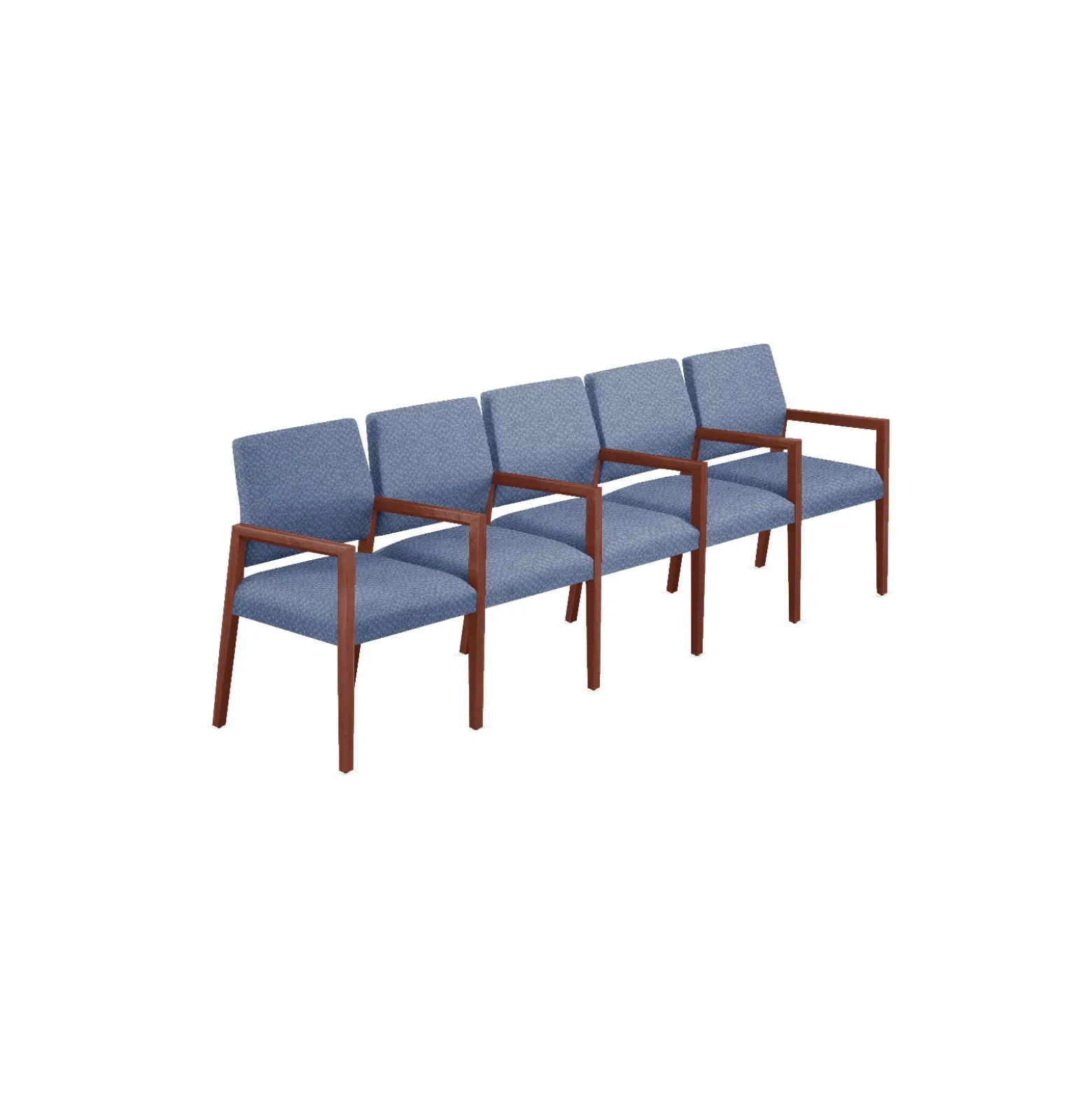 Hampton Five Seat Sofa with Center Arms in Standard Upholstery