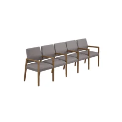 Hampton Five Seat Sofa with Center Arms in Standard Upholstery