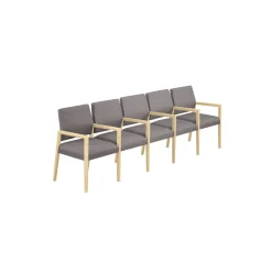 Hampton Five Seat Sofa with Center Arms in Standard Upholstery