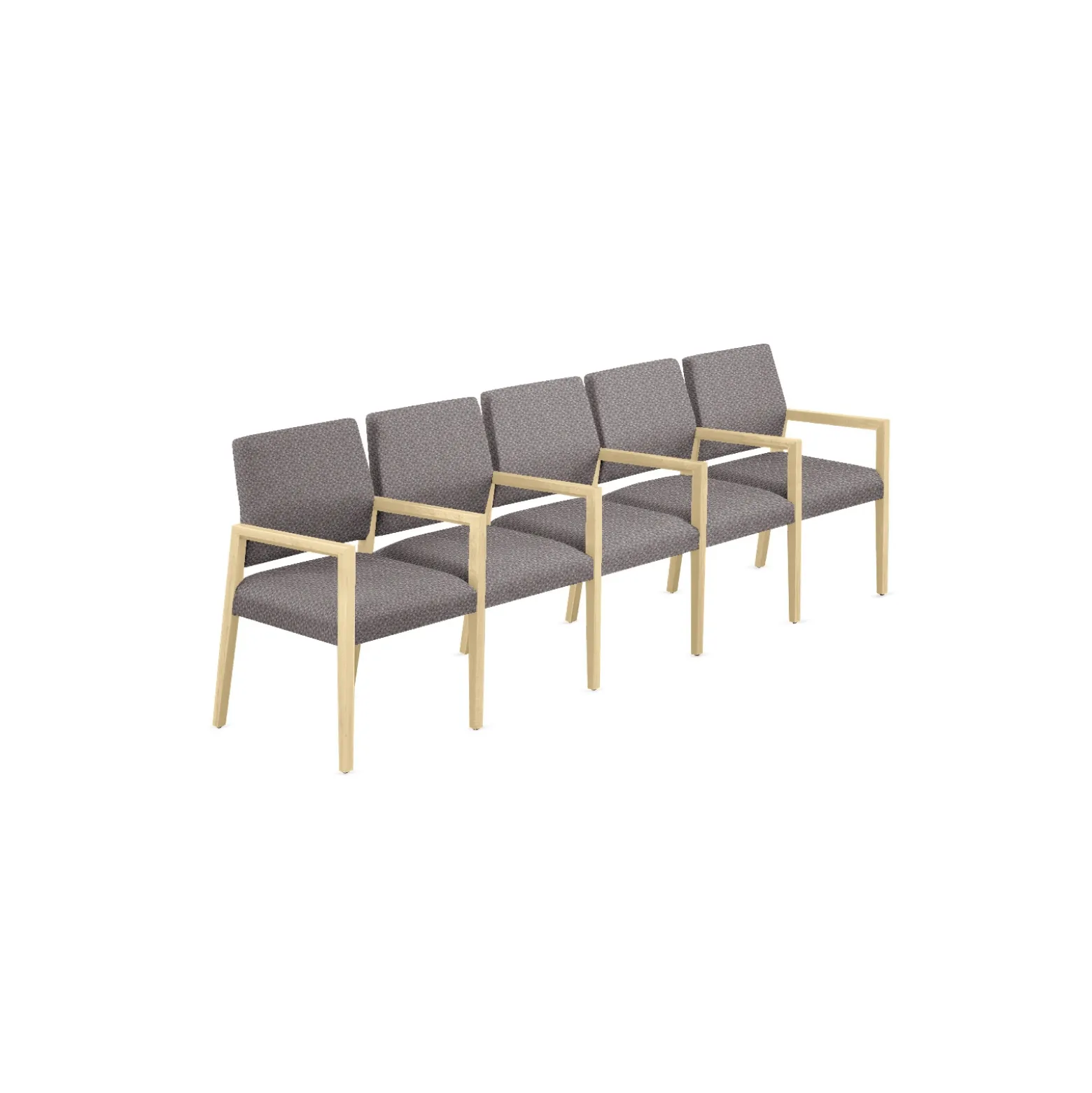 Hampton Five Seat Sofa with Center Arms in Standard Upholstery