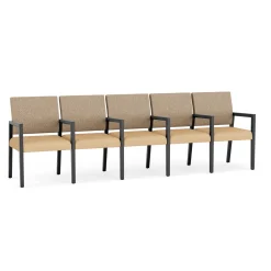 Hampton Five Seat Sofa with Center Arms in Standard Upholstery