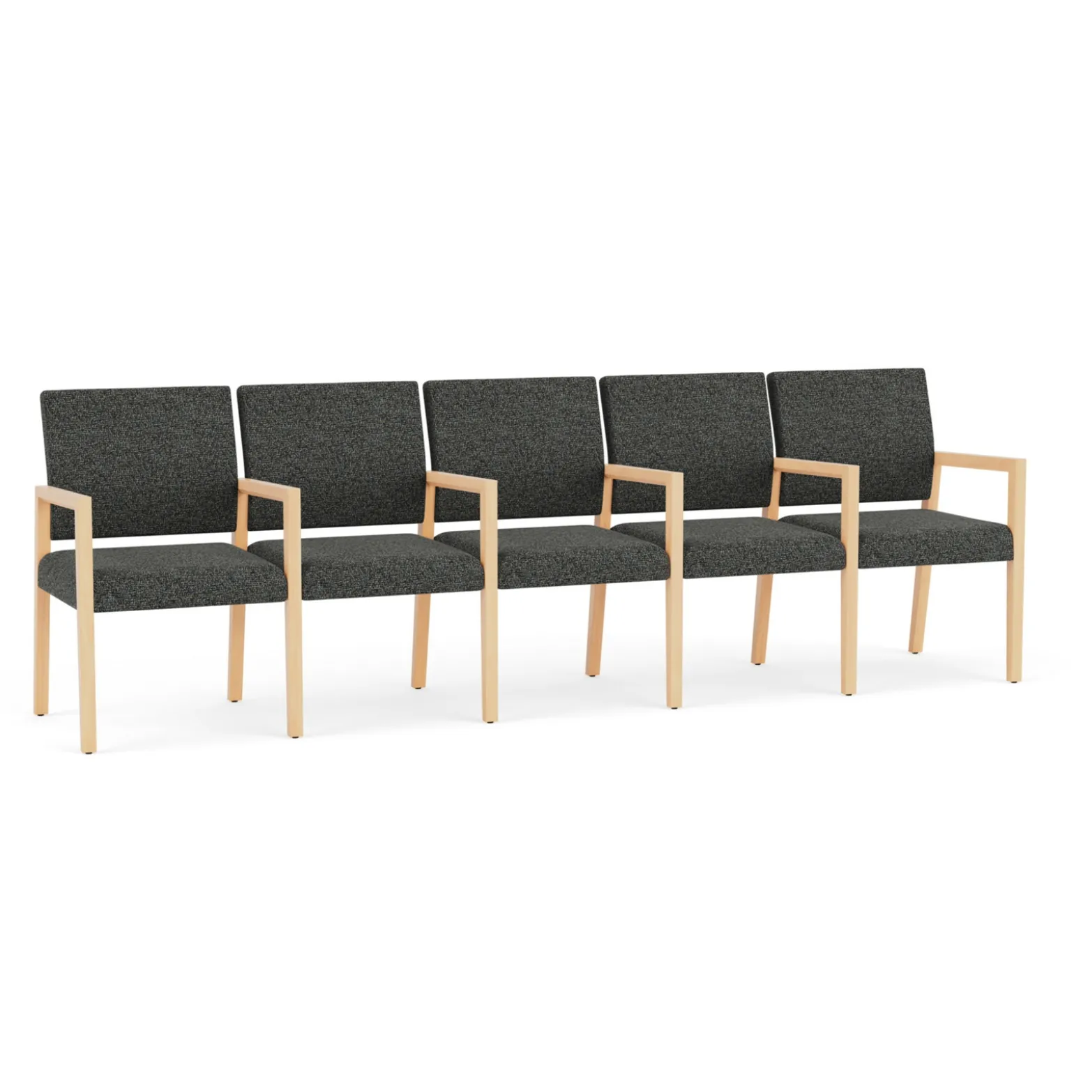 Hampton Five Seat Sofa with Center Arms in Standard Upholstery